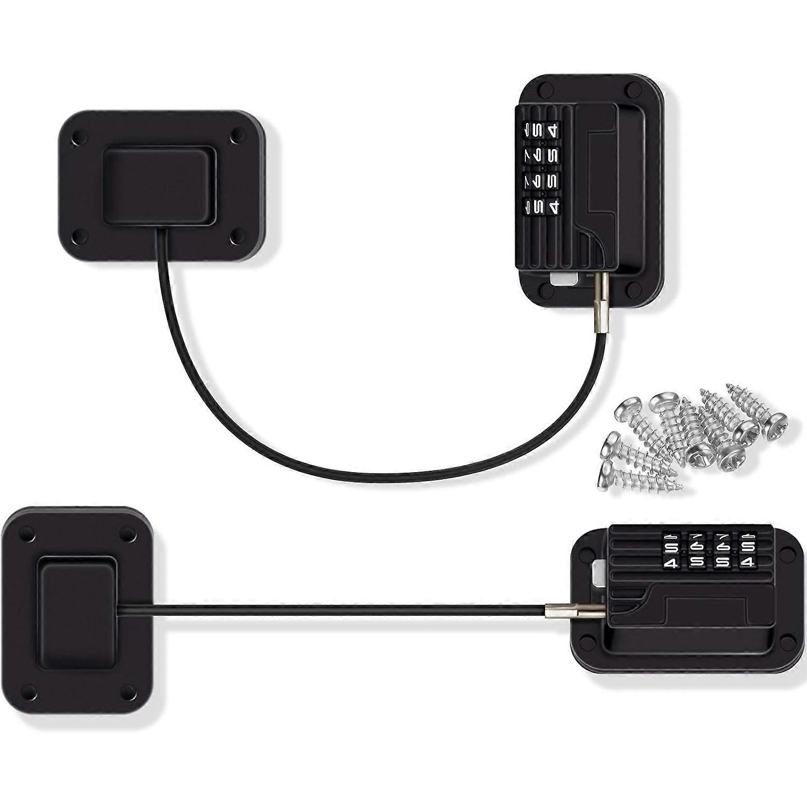Refrigerator Fridge Freezer Door Lock with Password, Cabinet Lock with Code for Child Safety Doors-No Tools Need or Drill