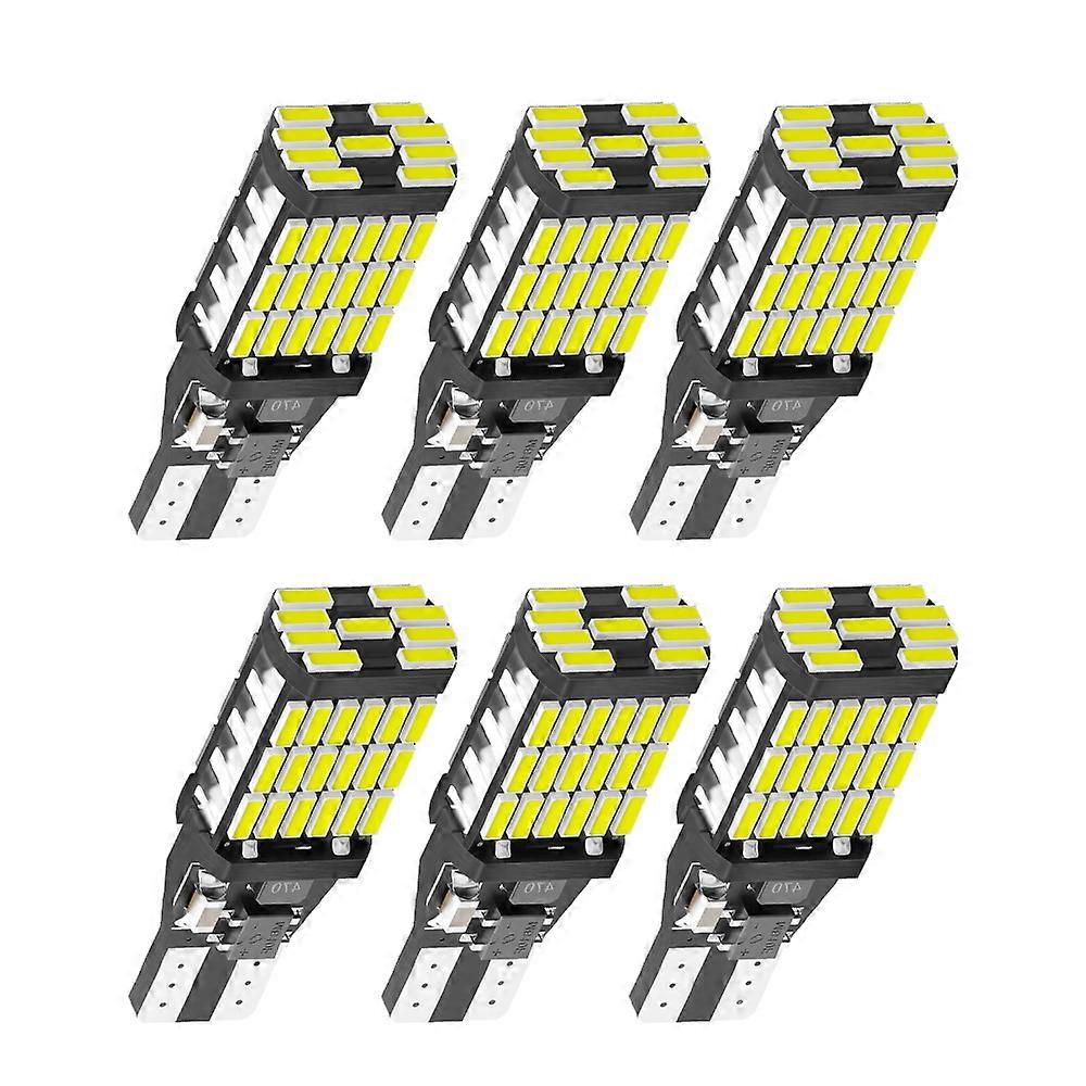 2/6PCS T15 W16W 921 912 T16 T10 902 LED Bulbs High Power 45pcs 4014SMD Super Bright 1200LM Replace for Reversing car light White