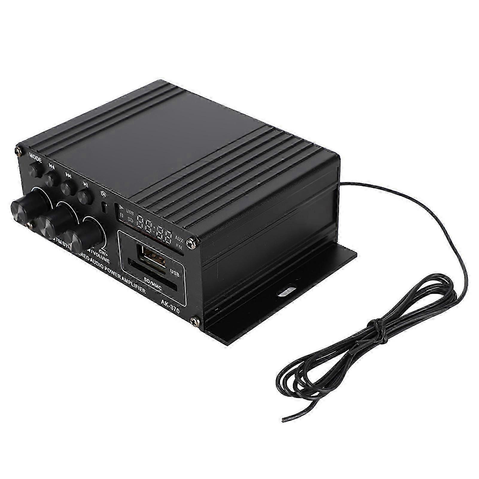 Aluminum Alloy HiFi Power Amplifier 12V with Remote Control for Digital Devices