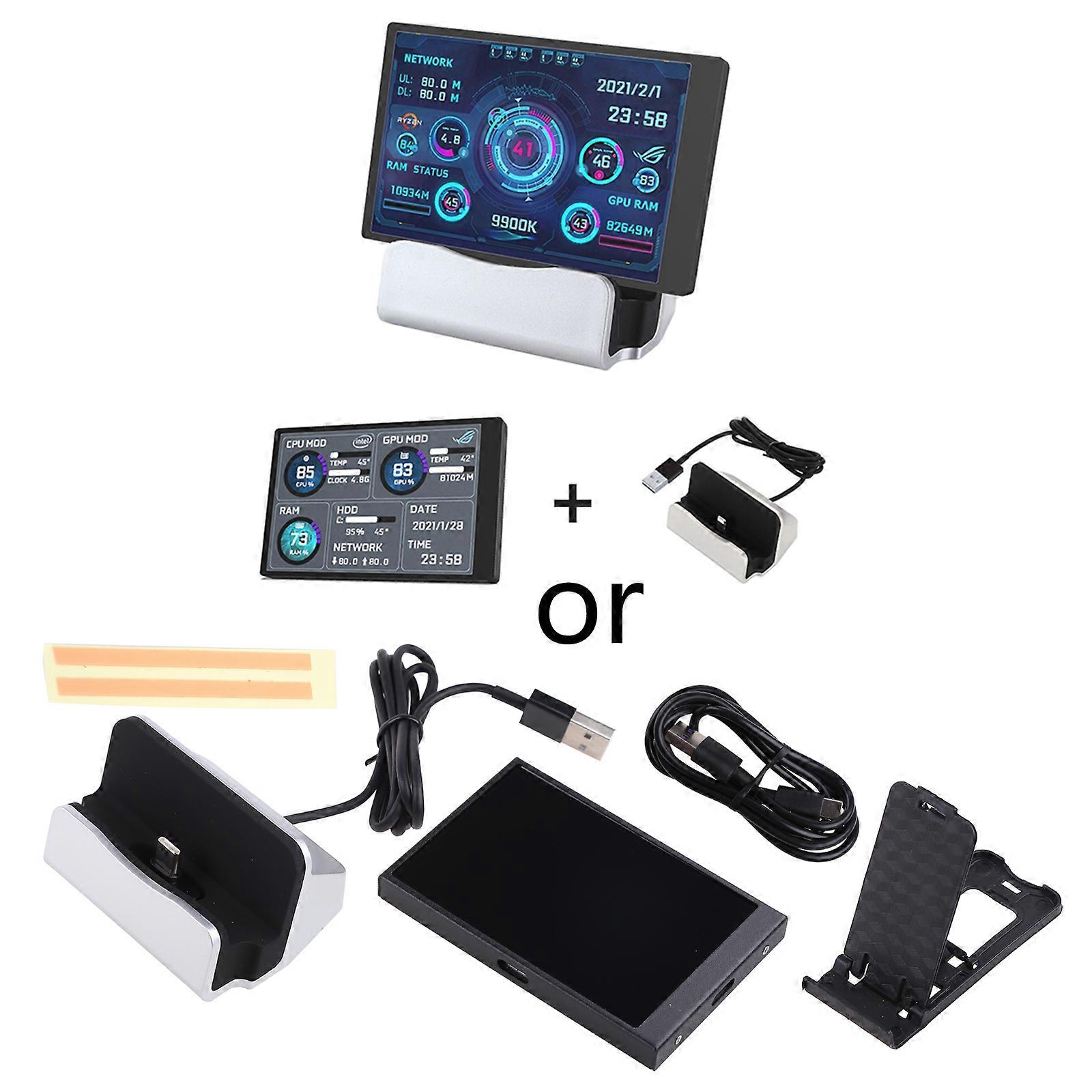 AIDA64 PC CPU HDD Datenmonitor Computertemperaturanzeige Typ-C-Unterbildschirm