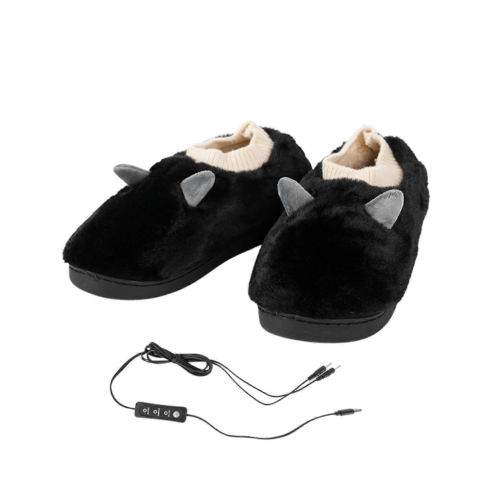 Pantofole riscaldate elettriche USB Accessori per il calore invernale Antiscivolo Scaldapiedi in peluche lavabili a temperatura regolabile