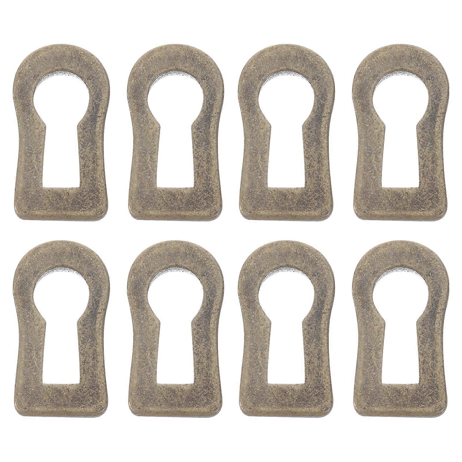 10Pcs Antique Keyhole Cover Metal Keyhole Cover Decorative Keyhole Insert Escutcheon Plate