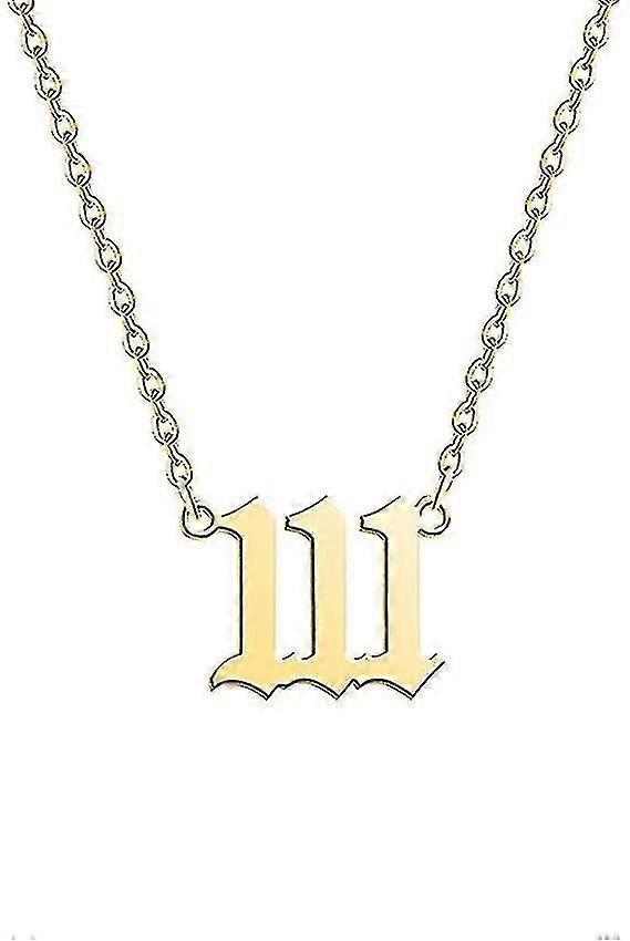 Angel Number Necklace Silver/Gold Stainless Steel Numerology Jewelry
