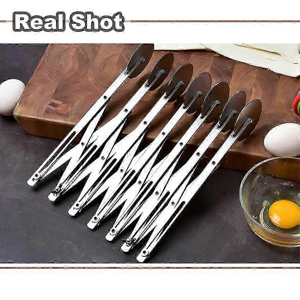 3 hjul rustfritt stål pizza kniv hjul kniv kutter justerbar deig skillelinje for bakverk