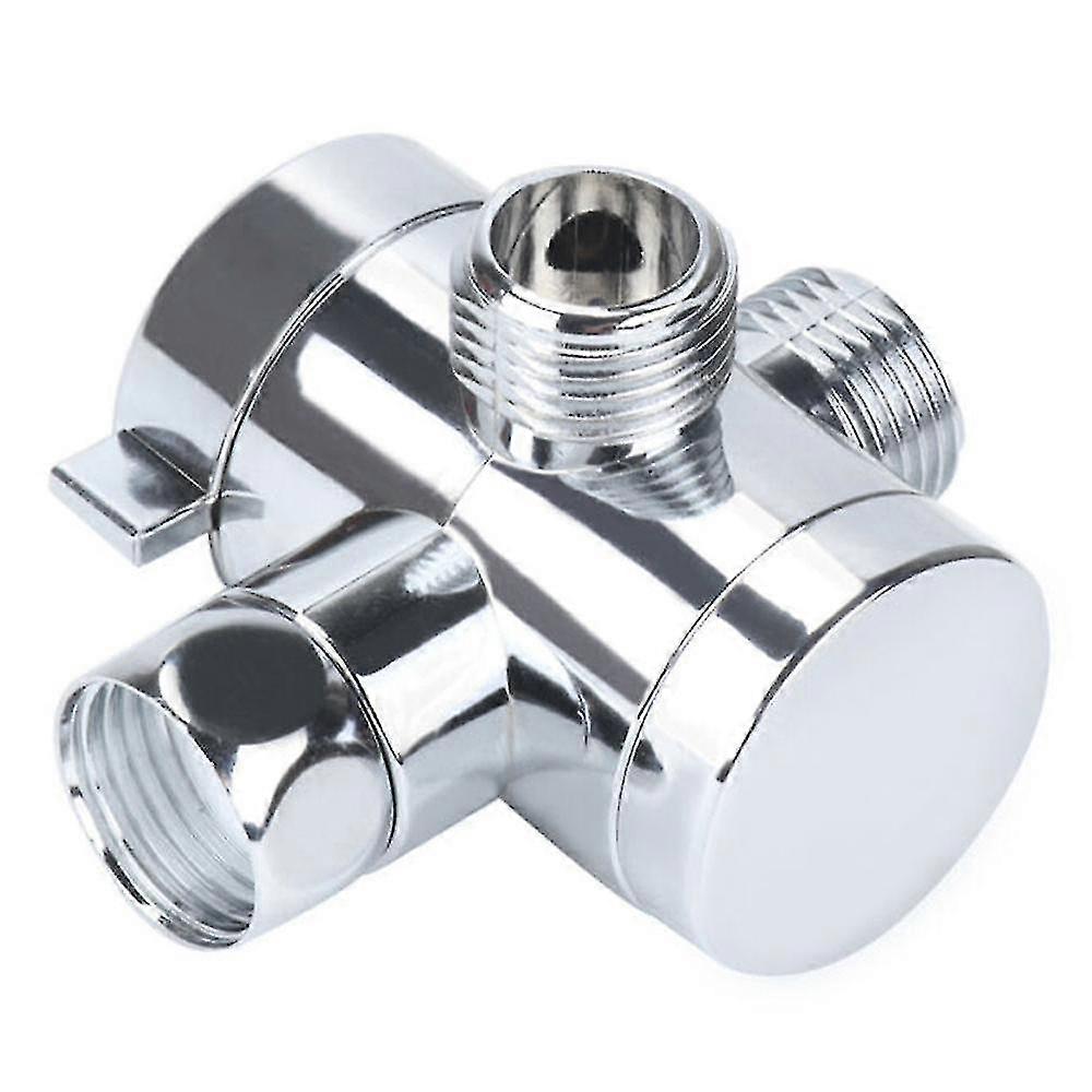 3 Way T-adapter Bath Shower Mixer Diverter Valve Splitter Connector
