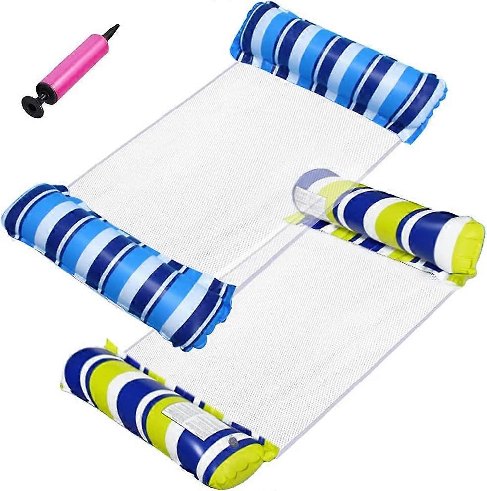 4-in-1 Hammock Inflatable Pool Float, Multi-Purpose Pool Hammock Lounge Chair, SaddleDrifterHammock Pool Chair , Portable Water Hammock
