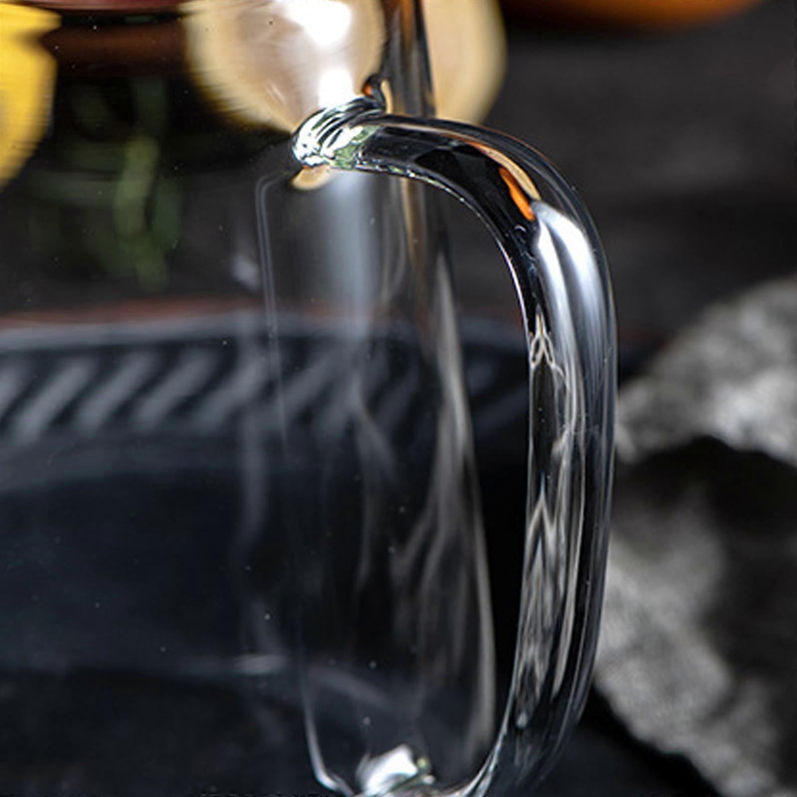 1200ml Glass Water Pitcher Set with Cup - High Temperature Resistance, Large Capacity, Ideal for Cold Water, Juice, and More