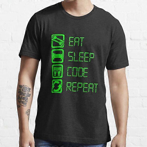 Eat sleep code repeat - funny programmer Essential T-Shirt-GK1915