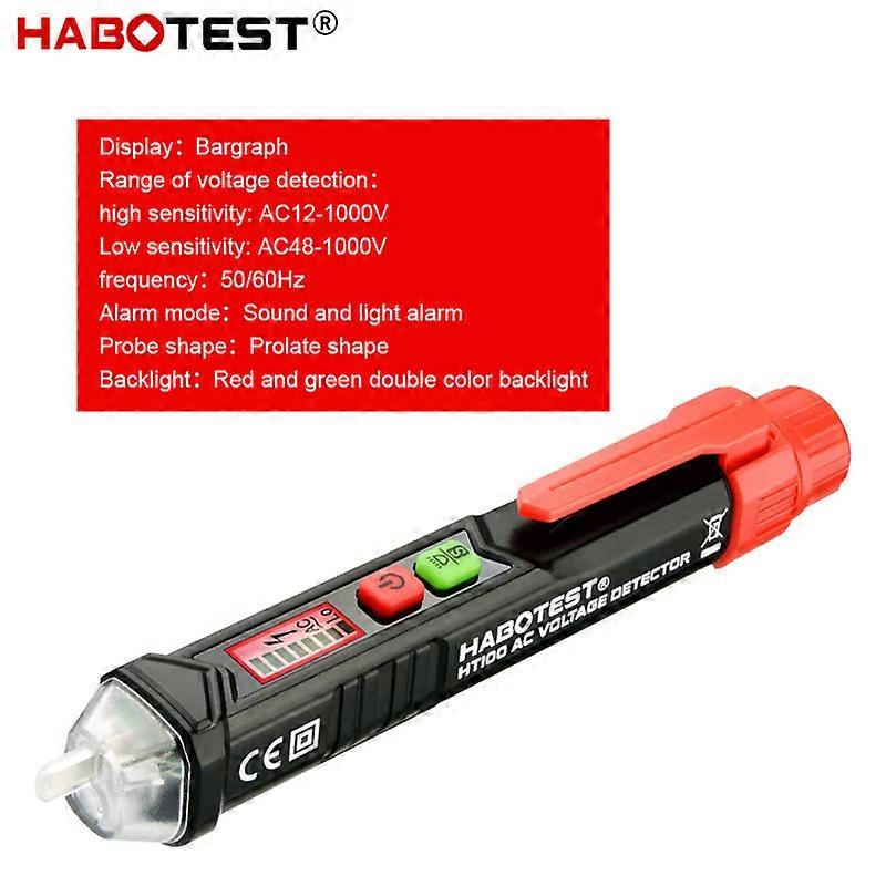 Huabo Ht100 Test Pencil Non-Contact High Sensitivity Digital Display Acousto-Optic Alarm Induction Test