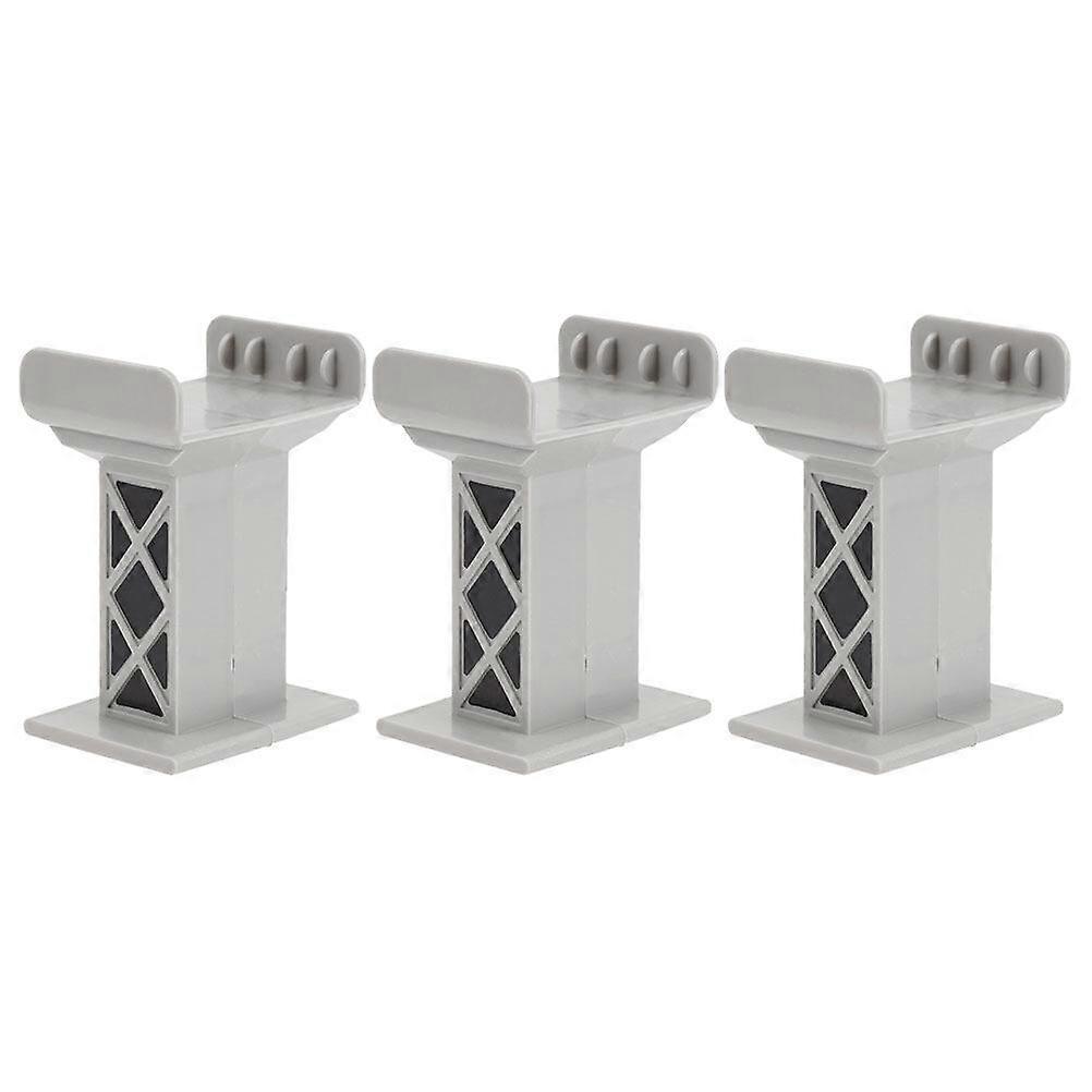 3pcs Train Bridge Support Decorative Bridge Pier Model Playing Train Bridge Pier Toy