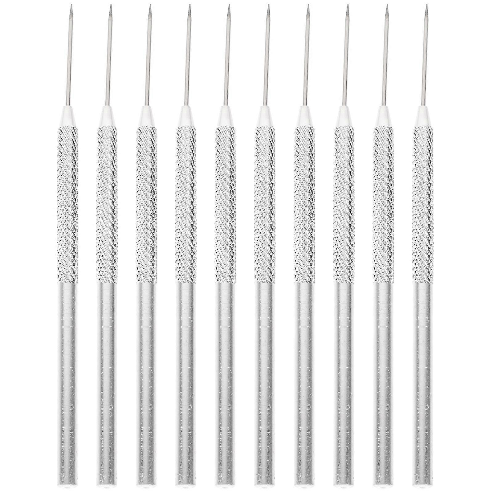 10PCS Clay Needle Tools Pottery Carving Stainless Steel Rod Punch Needles Pottery Needles Sculpture Tool