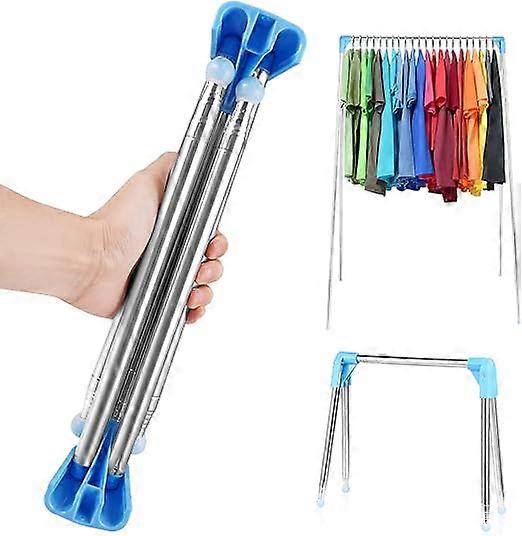 رف تجفيف الملابس المحمولة قابلة للطي ، ملابس السفر Airer داخلي في الهواء الطلق ، 13-28 بوصة سكة ملابس قابلة للطي ، حصان ملابس للغسيل المنزلي التخييم السفر