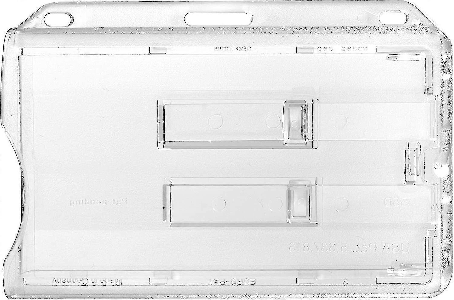 2023 2 枚のカード用卸売バッジ ホルダー、身分証明書用硬質プラスチック水平カード ホルダー、クリア バッジ ホルダー Betterlifefg