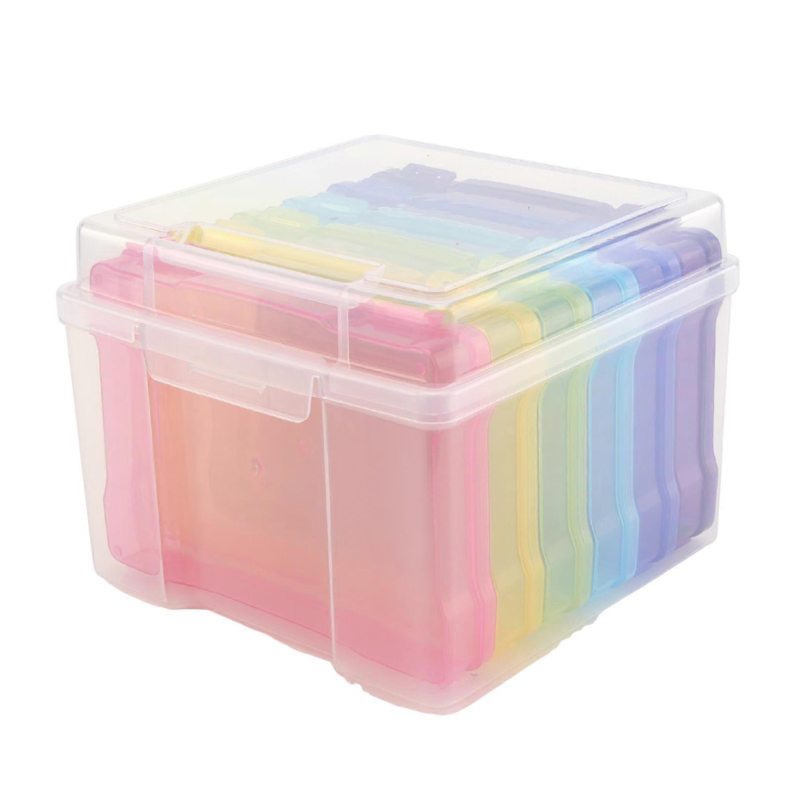 Photo Storage Box Organizer Set Buckle Design Secure Closure Mini Size Portable Transparent Storage Case Jikaix
