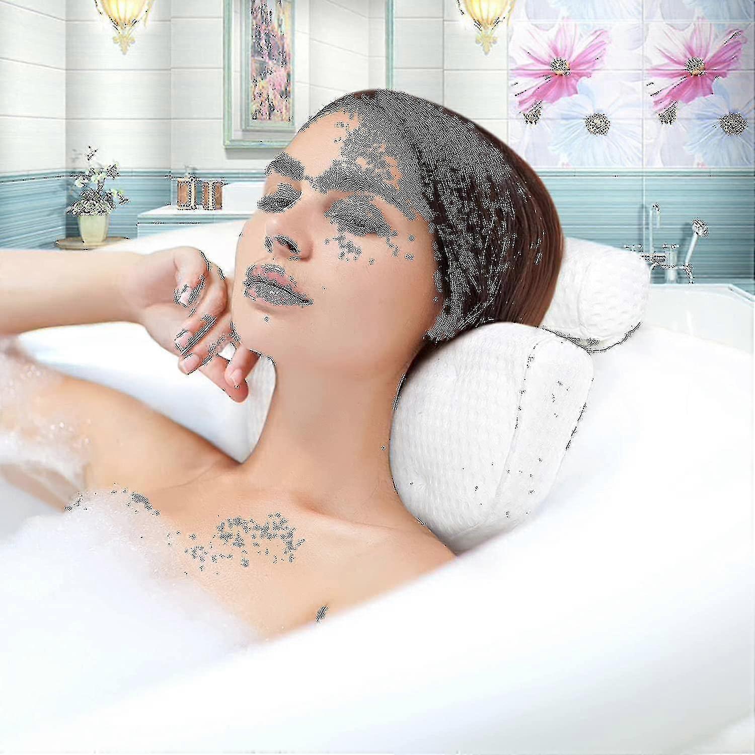 Badkussen Spa Bad Ergonomisch voor Bad Nek Hoofd Schouderkussens Steunkussen Hoofdsteun Luxe Zachte 3d Mesh-yyc