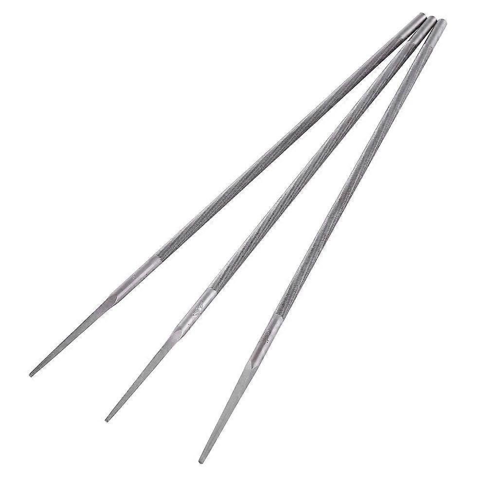 3pc 0.19u201d Round Steel Chainsaw Saw Chain Files Filing Sharpener for Woodwork Top