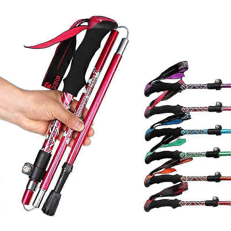 Trekking Direkleri Katlanabilir Yürüyüş Direkleri Hızlı Kilitlerle Ayarlanabilir Yürüyüş Bastonları, 49 "ve Yürüyüş Kampı Mo İçin Ultra Hafif Direkler