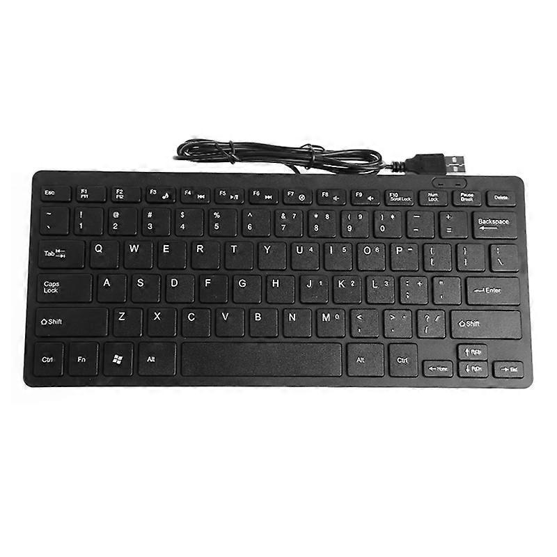 Mini Slim Multimedia USB Wired External Keyboard For Notebook Laptop PC Computer