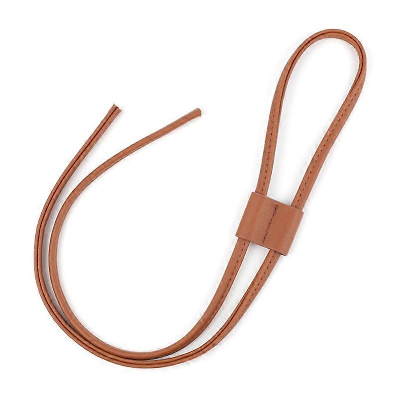 Pelle PU Coulisse Pull String Purse Cinghia di ricambio per Bucket Bag Borse a tracolla Accessori Cordoncino in pelle marrone