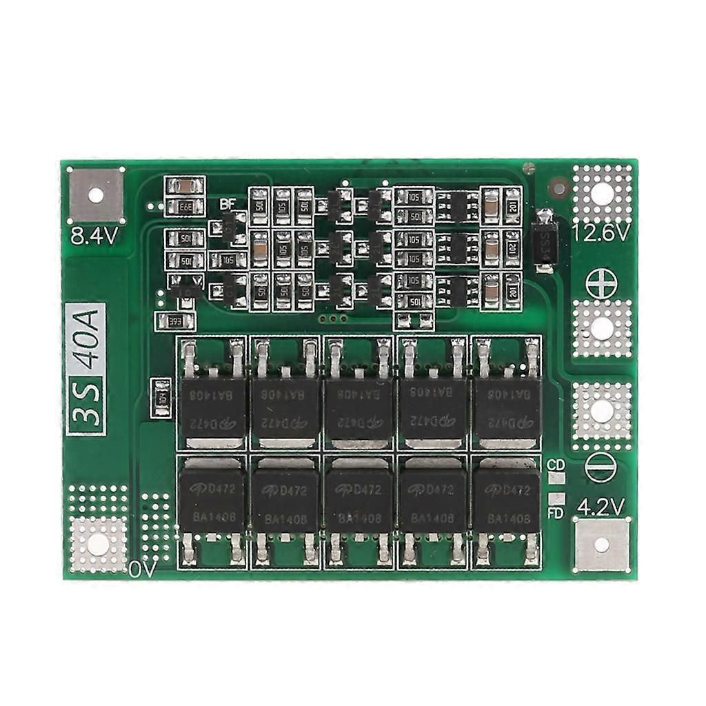 3S 11.1V 12.6V 40A for w/Balance 18650 Li-ion Lithium Battery BMS for Protection