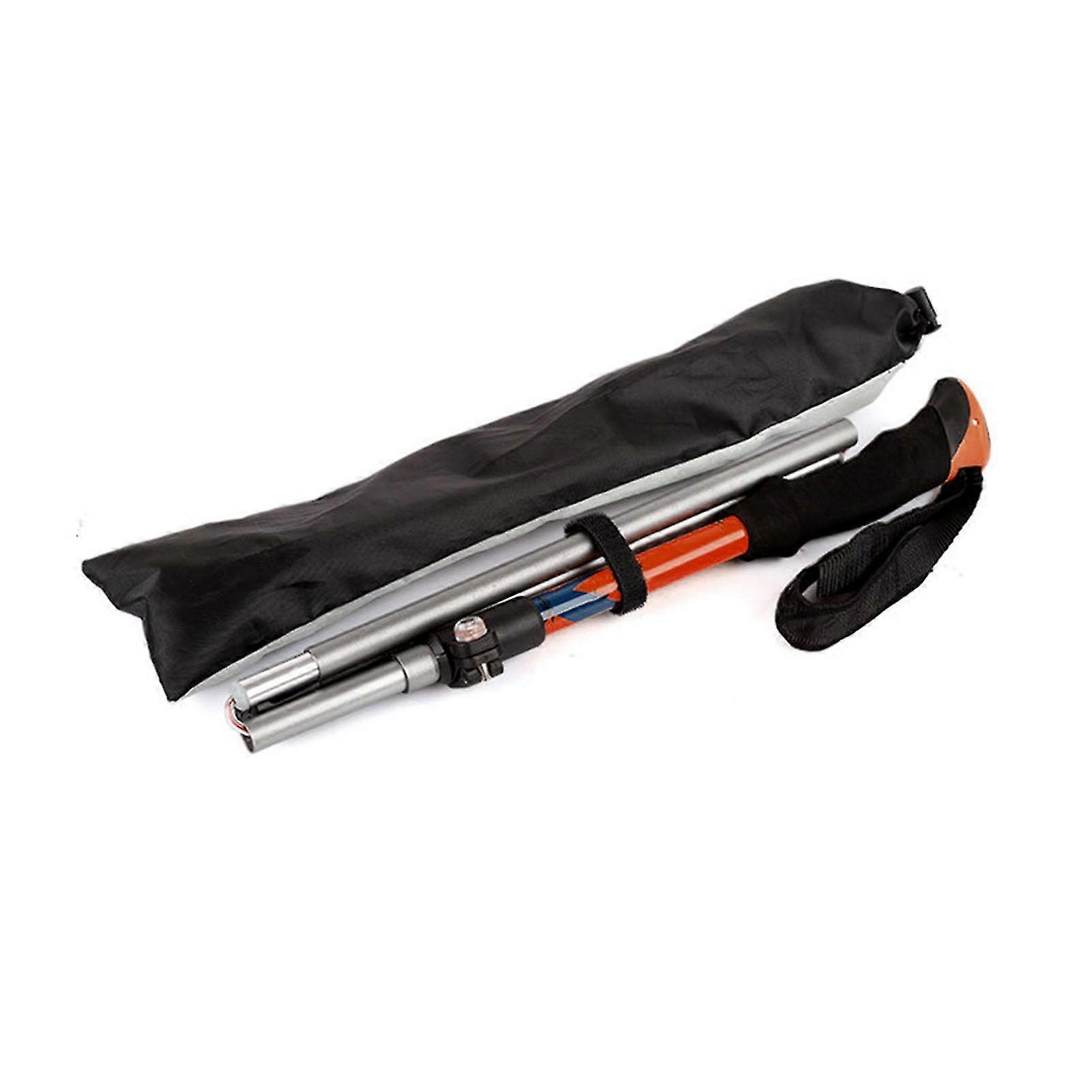 Aluminum Alloy Telescopic Hiking Stick Lightweight Portable Walking Stick Red 155-165cm
