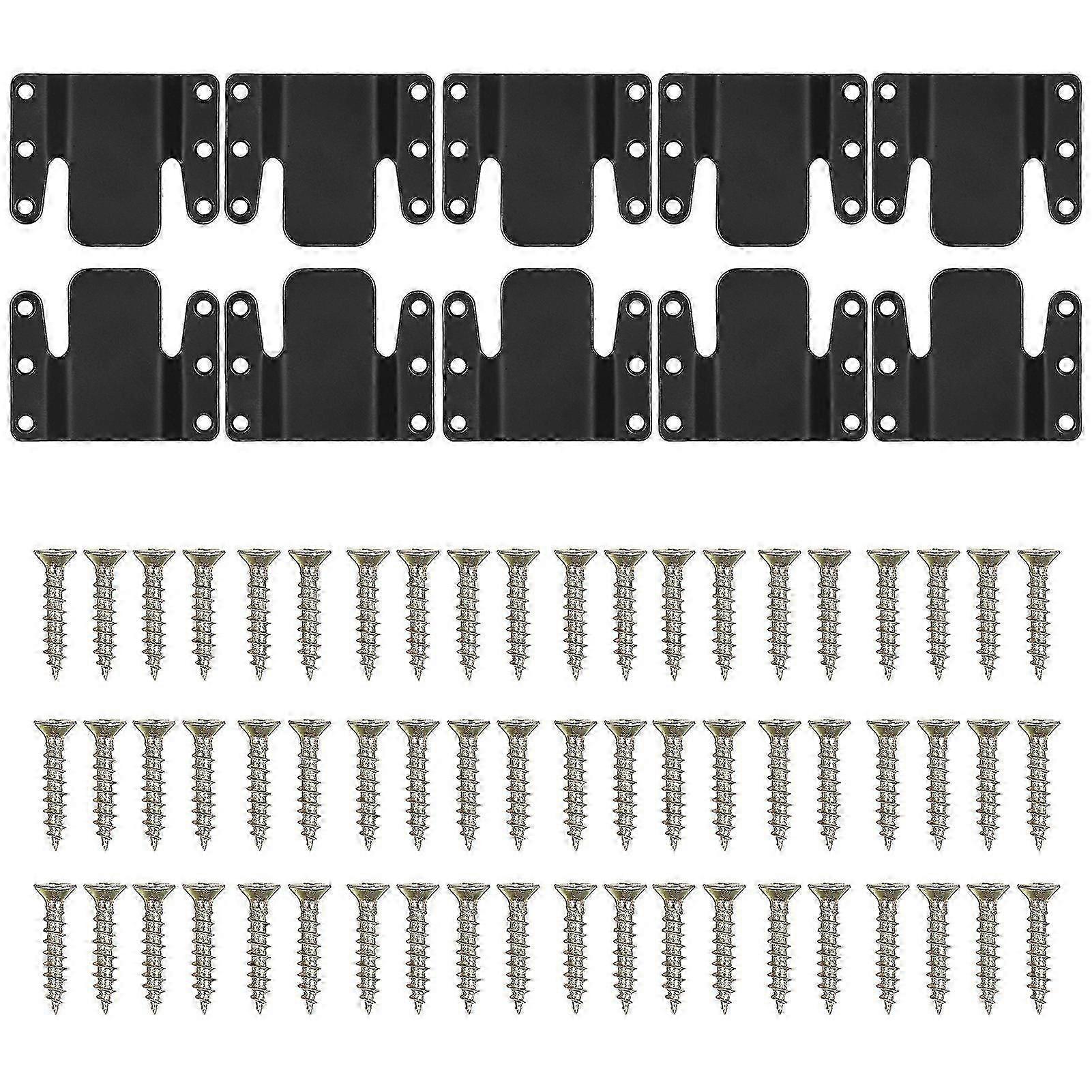 10Pcs Sectional Couch Connectors, Universal Sectional Sofa Interlocking, Easy to Install Couch Clips for Sectionals Sturdy Furniture Connectors Sofa -
