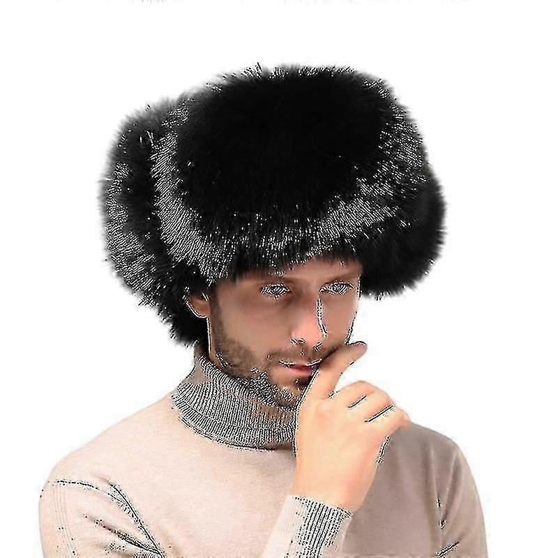Läder Aviator Vinter Päls Hatt-XK6901