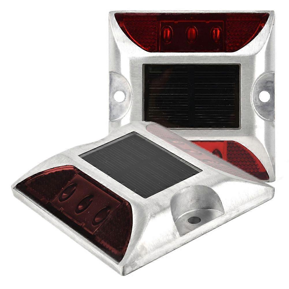 6 LEDソーラーパワーグラウンドマーカーライト防水屋外私道ロードスタッドランプ