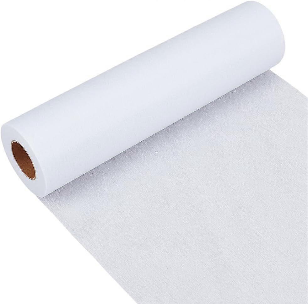 Light Weight 25g/ White Iron-On Fusible Interfacing 11.81 Inch x 30 Yards Non-Woven Interfacing Iron On Single-Sided Interfacing Non-Woven Apparel Int
