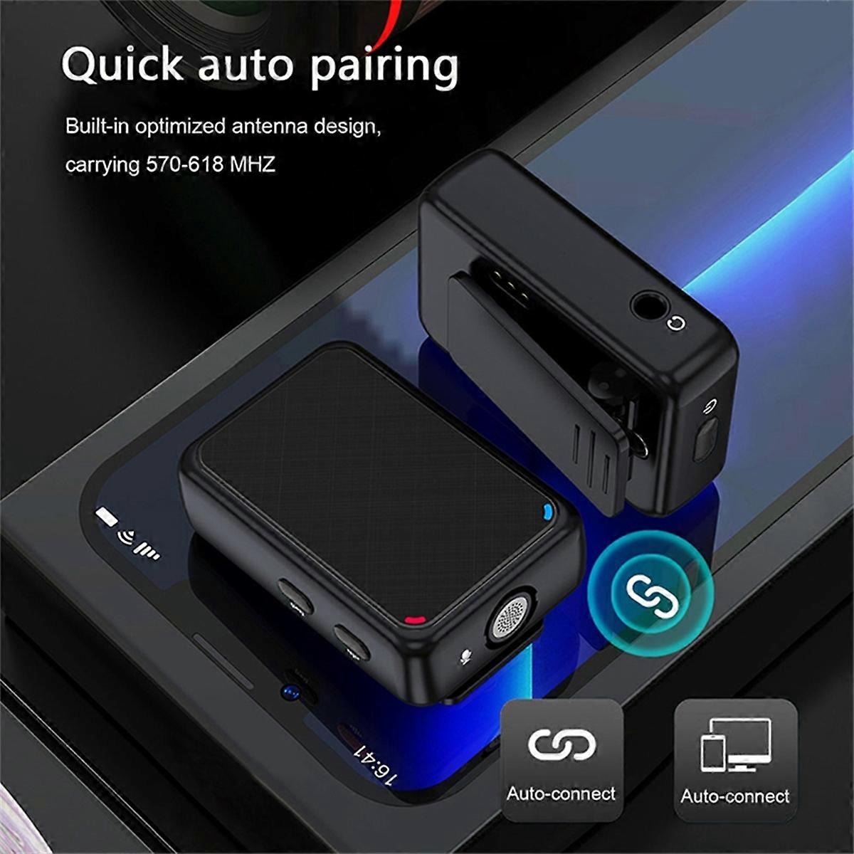 Lavalier Recording Microphone Dual Channel with 98ft for Smartphone DSLR Camera DV Vlog Live Style: