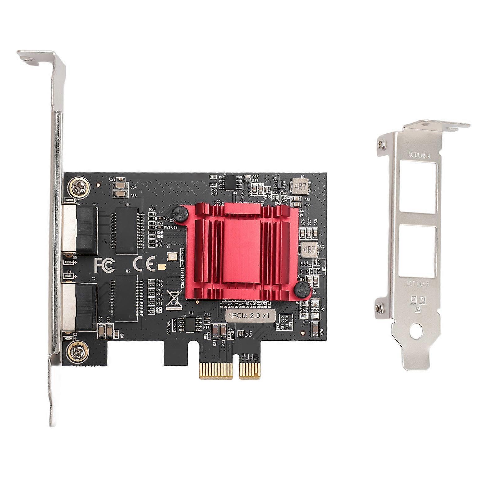 PCIe X1 Network Card Dual Port RJ45 Gigabit Ethernet Adapter for Desktop PC