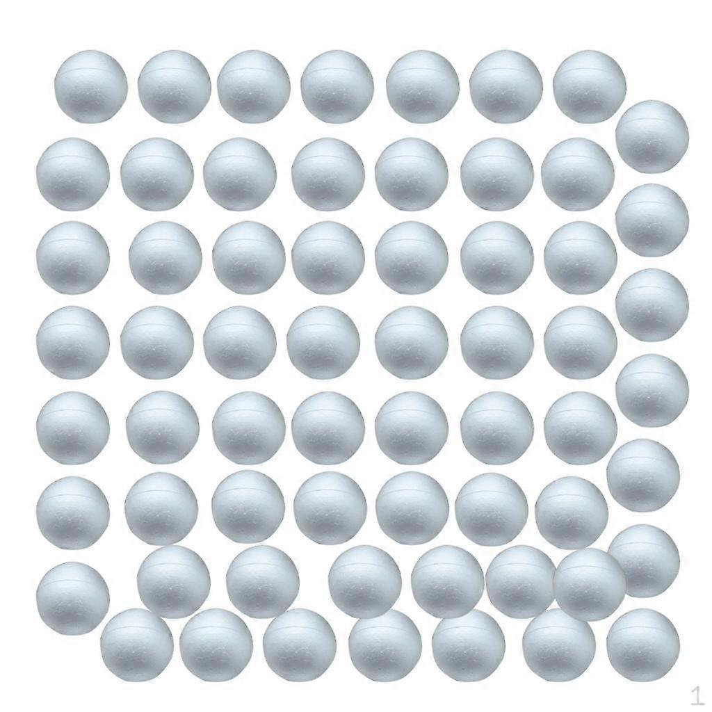 100 Pieces White Polystyrene Foam Balls Christmas Decoration Ornaments for DIY Modeling Crafts Kids