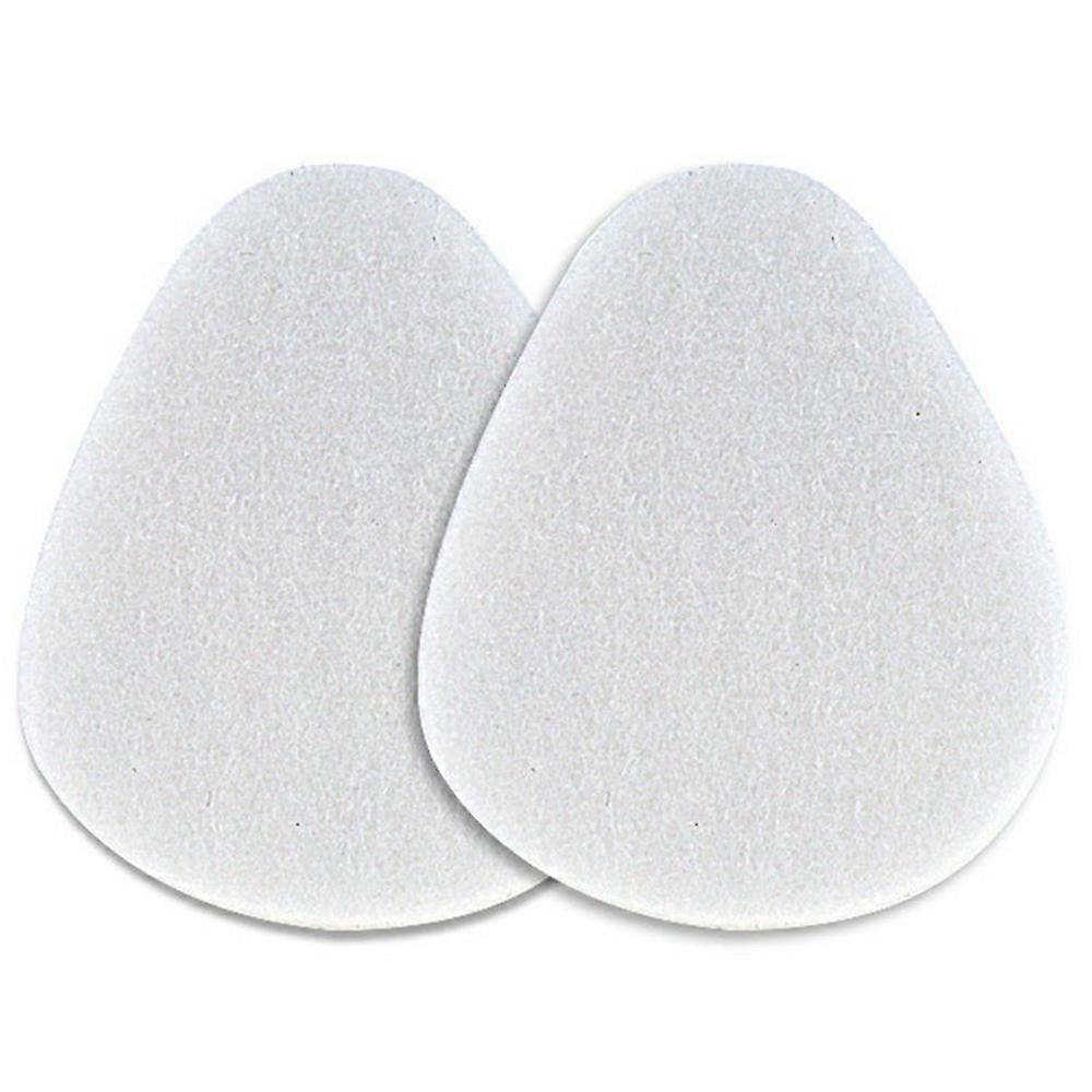 1 Pair Peach Shape Thickened Half Insoles High Heel Cushion Pads Wool Forefoot Inserts - White