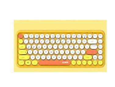 Mofii Multi-Device Wireless Bluetooth Keyboard Mini 84-Key Retro Round Keycaps Wireless Bluetooth Keyboard Ergonomic Design