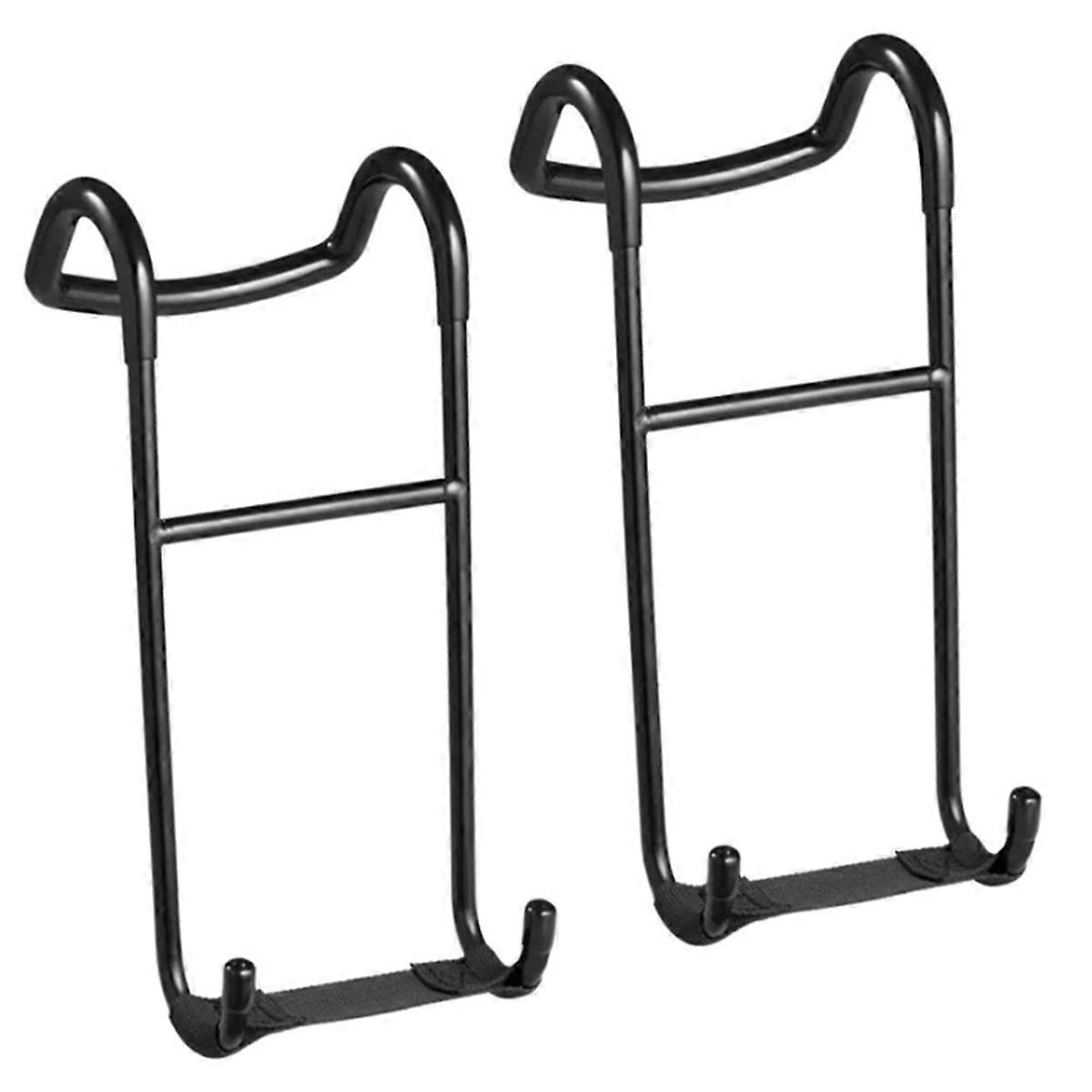 2PCS Dumbbell Hooks Hangers Heavy Power Dumbbells Rack Attachments for Dumbbell Bench Press Hold Up 225LB Black