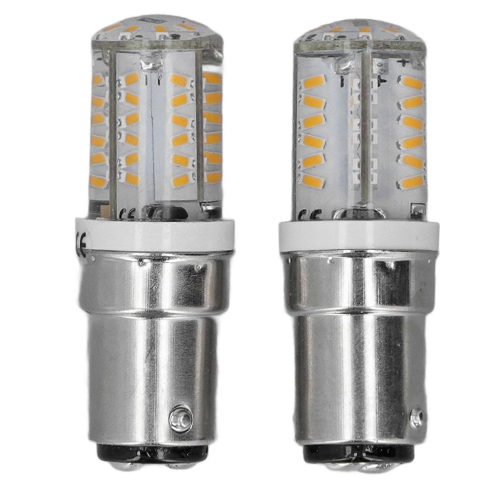 2 st BA15D LED-lampor, superstarka, 12V