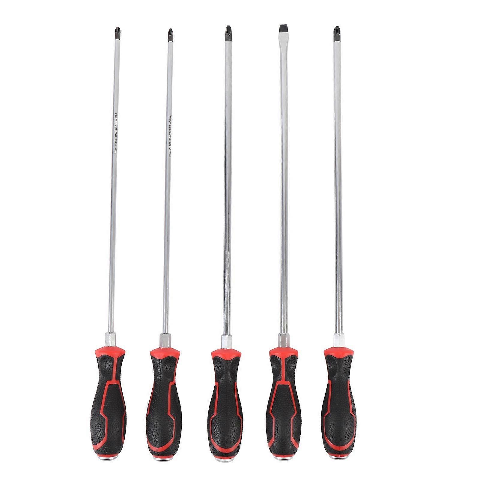 5Pcs Extra Long Screwdriver Set: Magnetic Head for Car Repair
