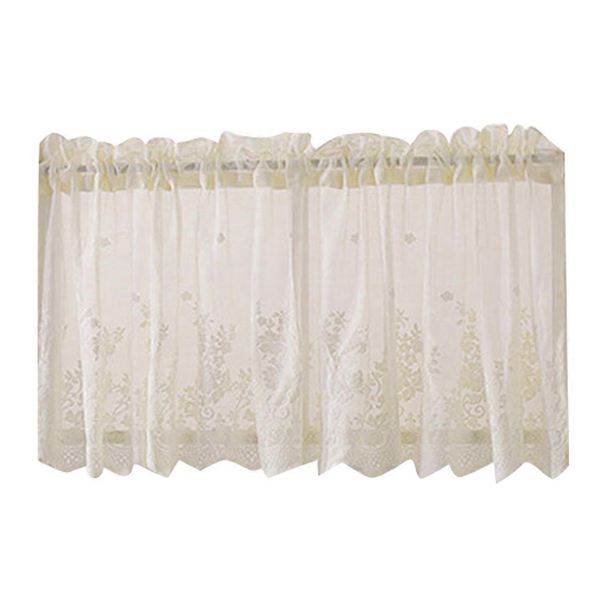 Polyester Kitchen Curtains with Breathable Embroidery Design