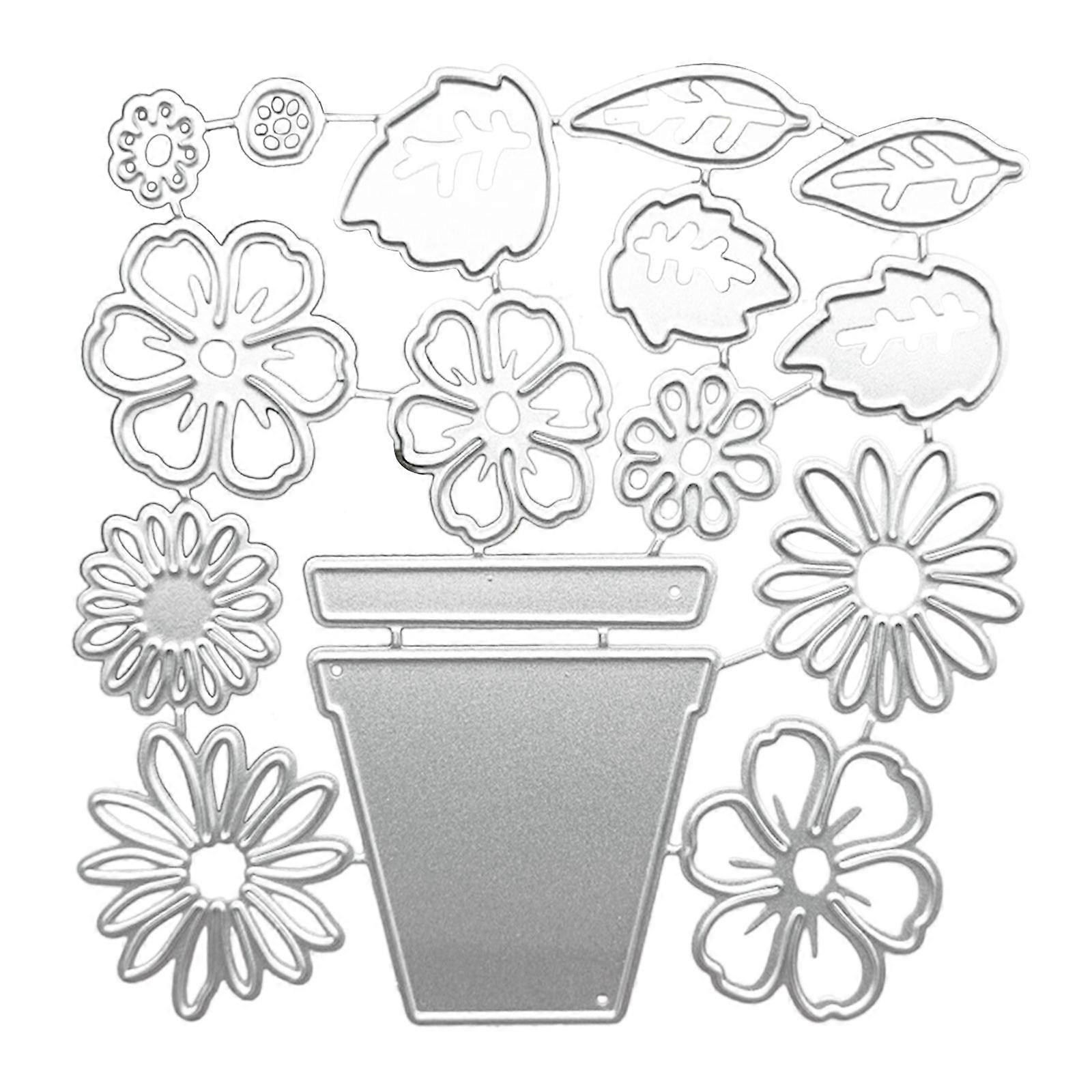 Metal Die Cuts Flowerpot Embossing Stencil Cutting Dies for Card Making Scrapbooking Paper Craft DIY Template Handmade
