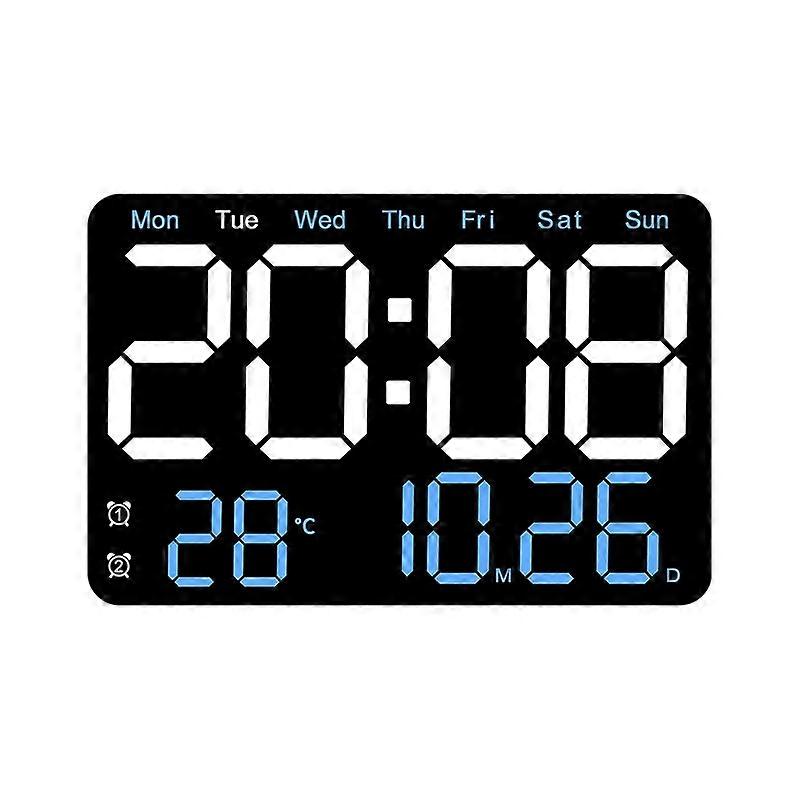 Multifunctional LED Digital Display Electronic Wall Clock Living Room Silent Alarm Clock