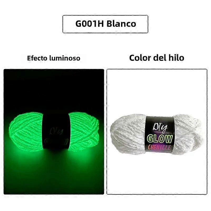 Luminous Knitting Yarn for DIY Crafts Thick Polyester Yarn Glow in the Dark for Knitting Sweaters and Hats
