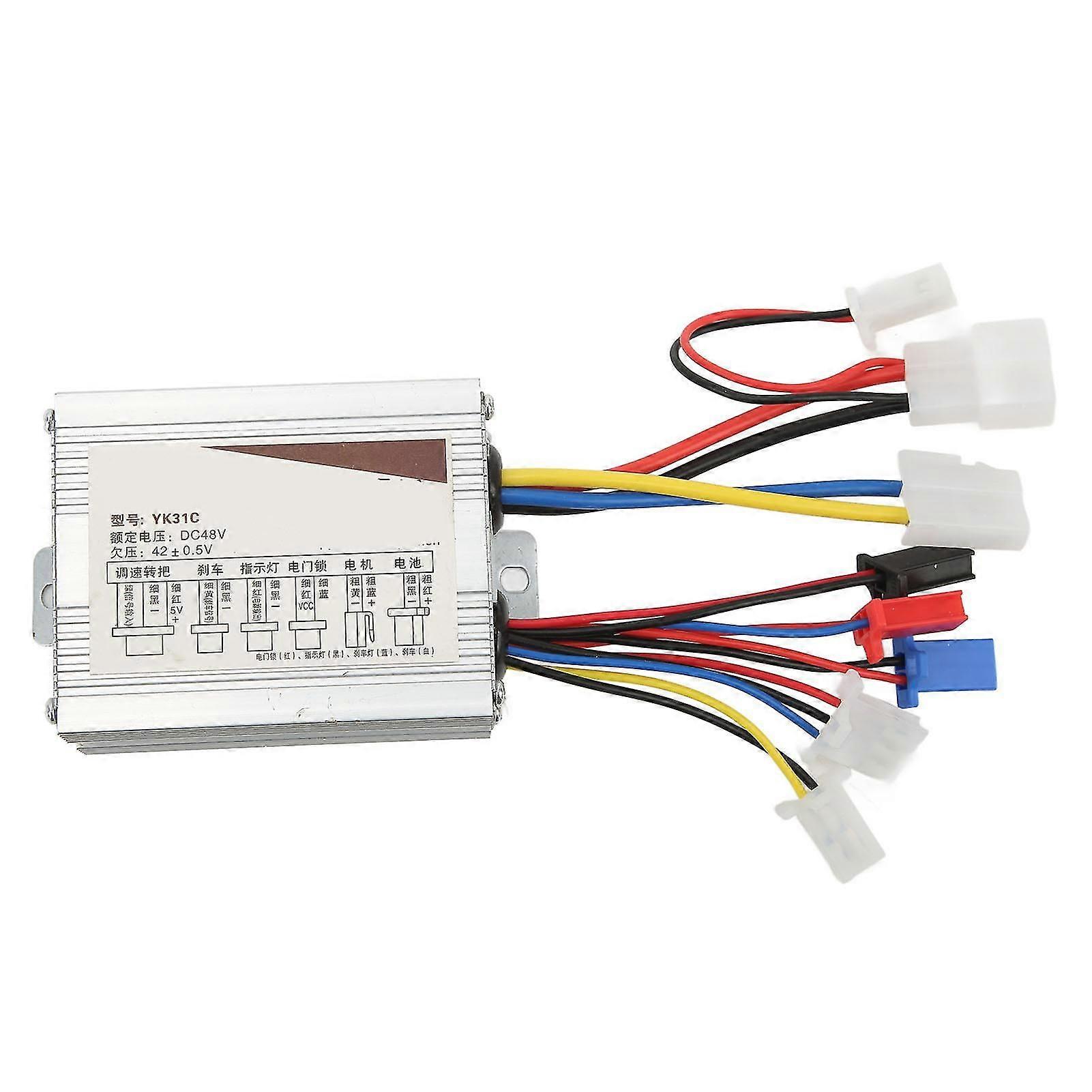 48V 500W Electric Bicycle Brush Controller with Over Current Protection compatible with Electric Scooter