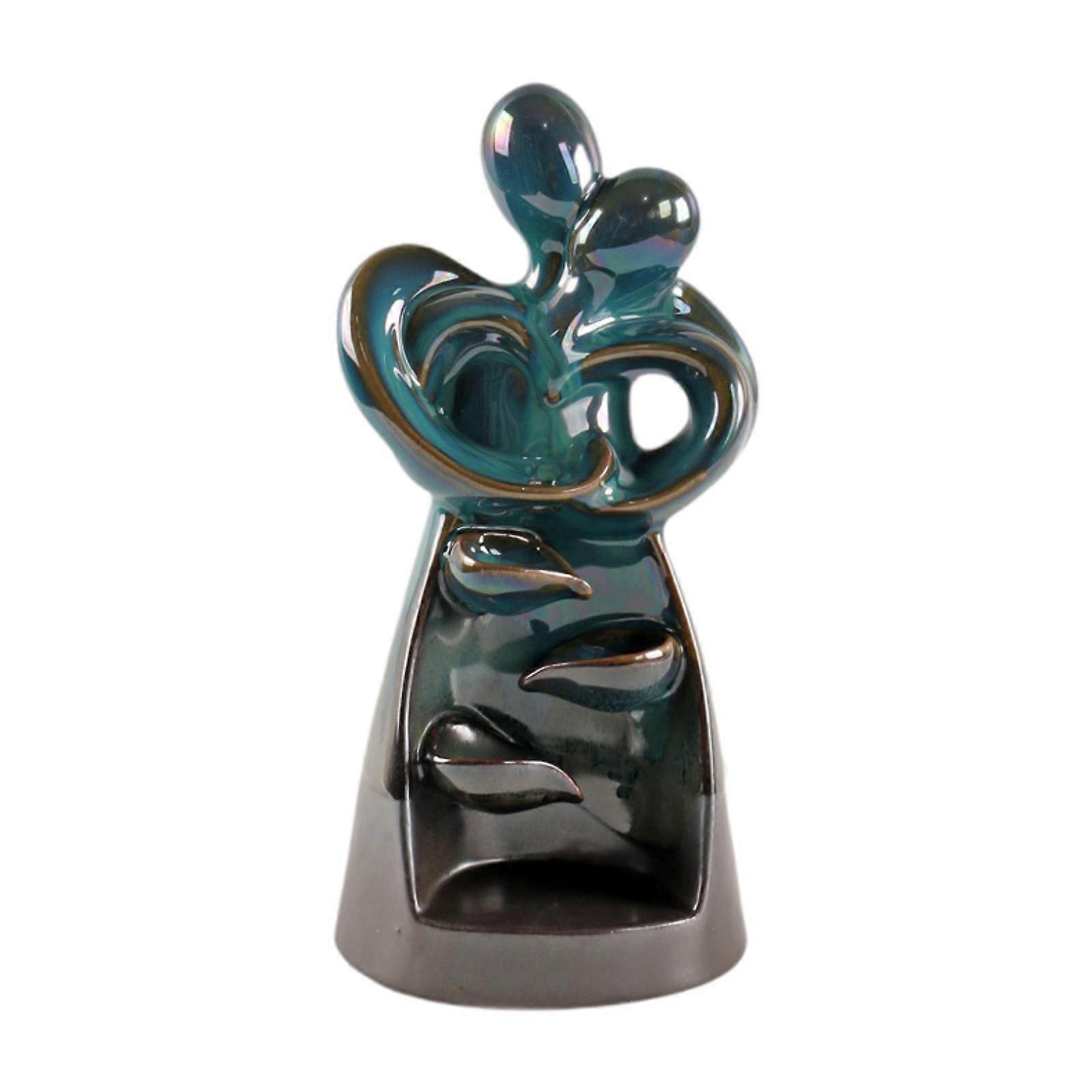 Cone Incense Holder Waterfall Romantic Backflow Incense Burner Hugging Lover