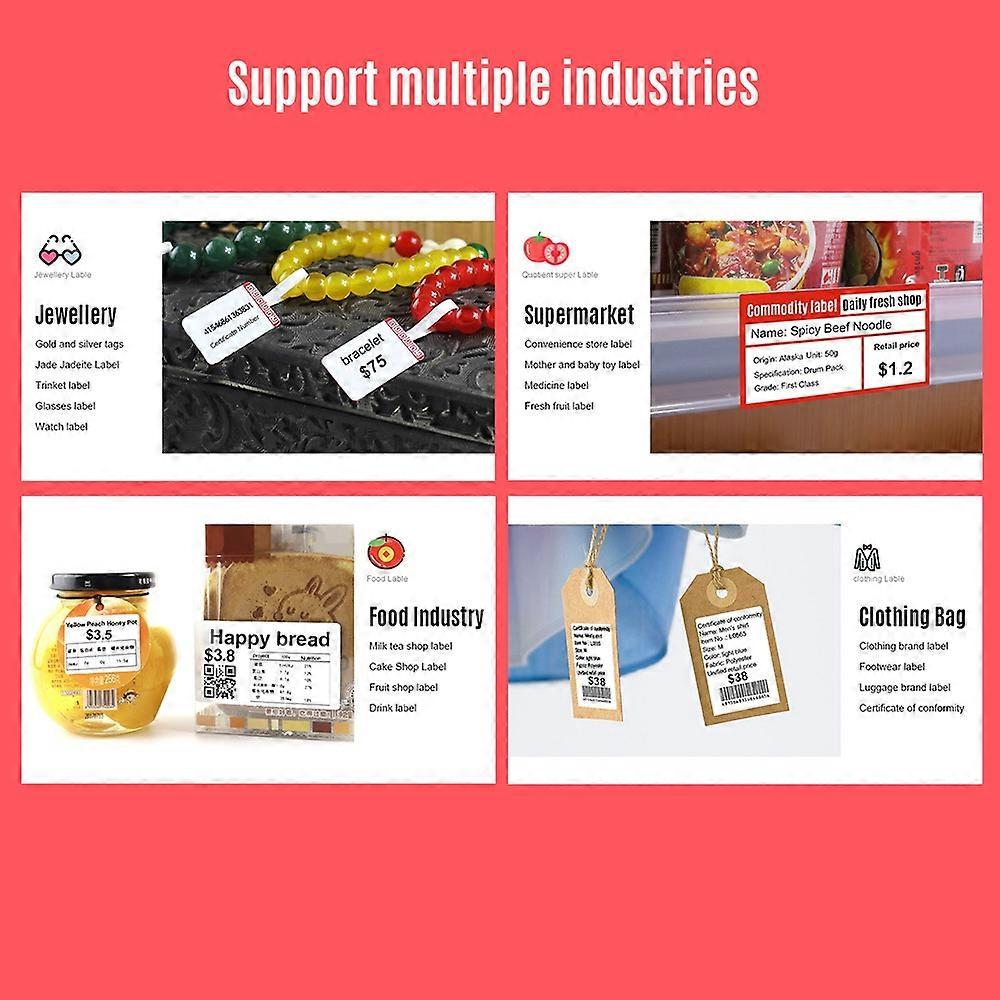 لفة ورق طباعة حرارية بيضاء فارغة من Niimbot لطابعة ملصقات B21، رمز شريطي، سعر، حجم، اسم، ملصق