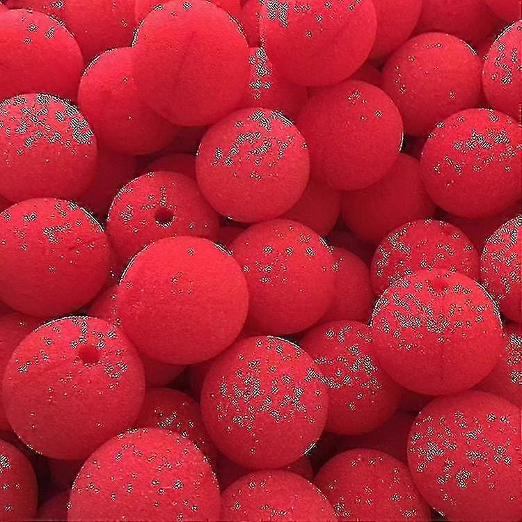 25pcs 50mm Red Sponge Clown Noses - Universal for Various Uses