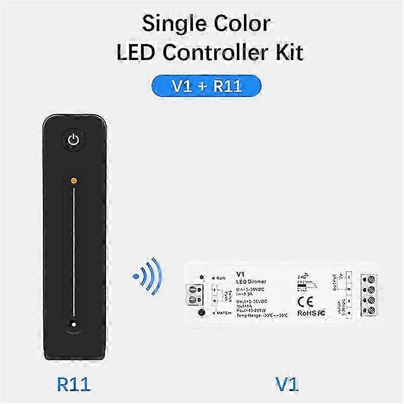 LED Dimmer 12V 5V 24V 36V 8A PWM Wireless RF Switch with 2.4G Brightness Adjustment Contact Remote