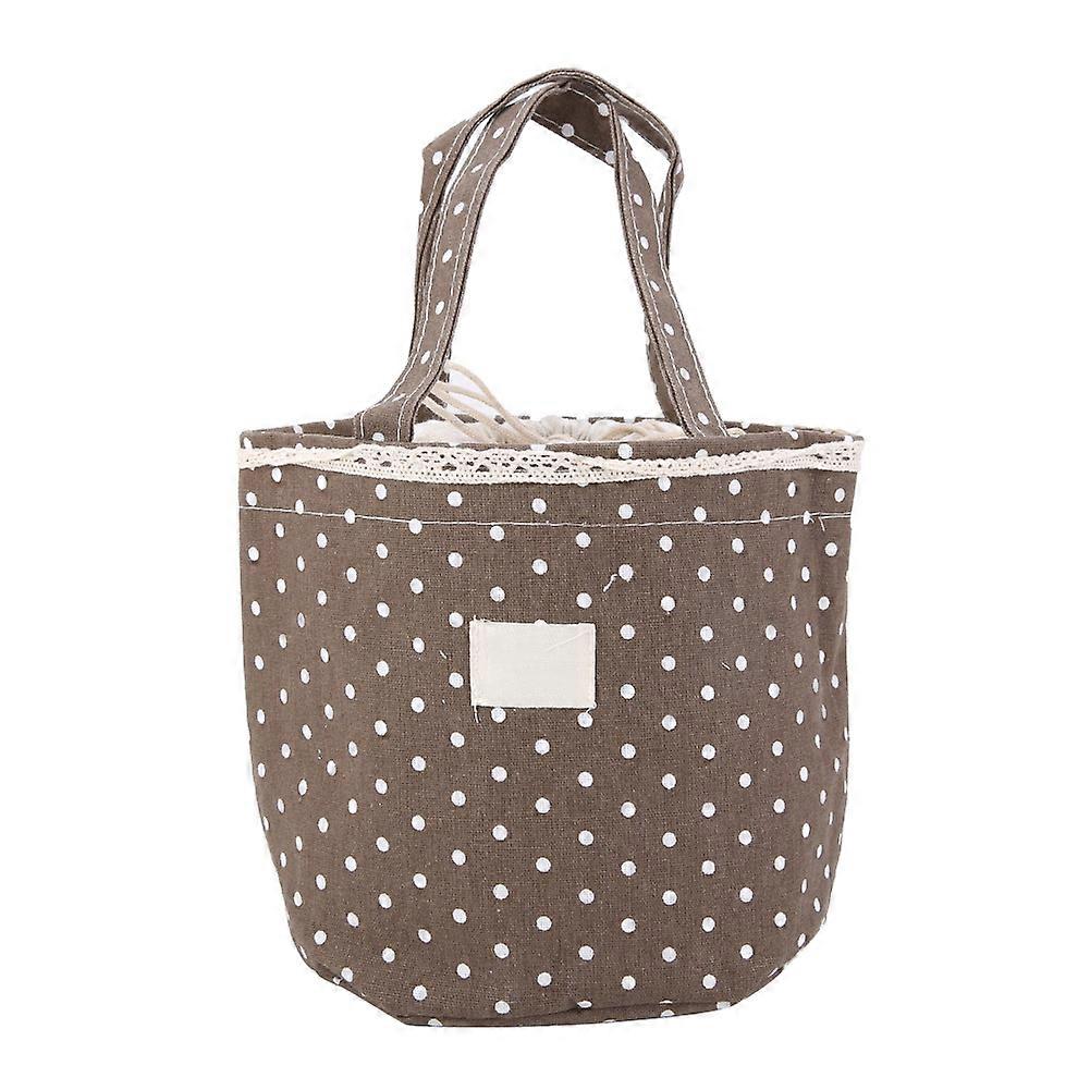 Dot Pattern Lunch Bag Lunch Box Storage Bag For School Outdoor Picnic