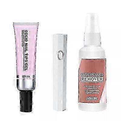 Lulou Magic Solid Nail Glue Kit 3-in-1 Nailart Kits für Nagelspitze Press on Nägel
