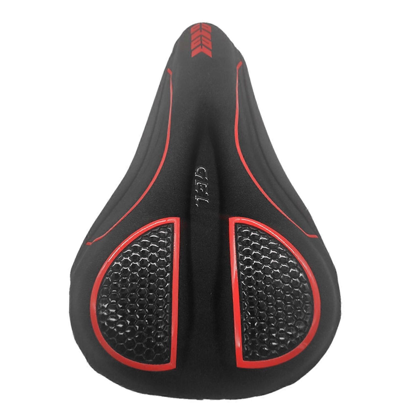 Konfor Egzersiz Bisikleti Koltuk Örtüsü Bisikletler Eyer Değiştirme Kaymaz Nefes Alabilir Bisiklet Koltuk Minderi Kadınlar ve Erkekler için Kırmızı