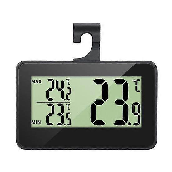 Refrigerator Thermometer Mini Large LCD Display Indoor Digital Fridge Thermometer with Hook for Room